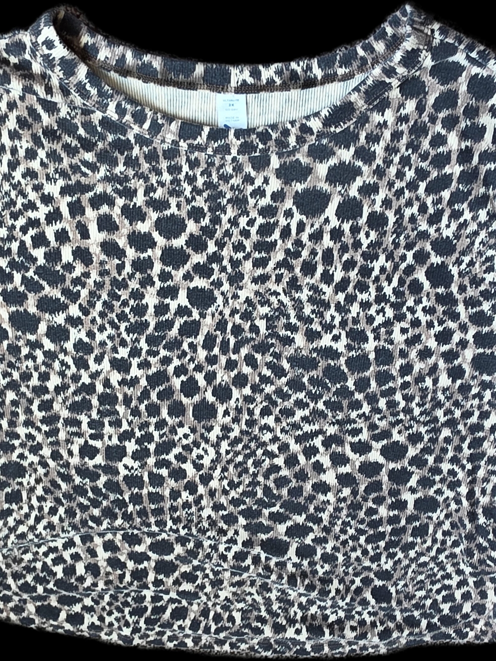 Old Navy Leopard Print Crop Top - Black & Tan